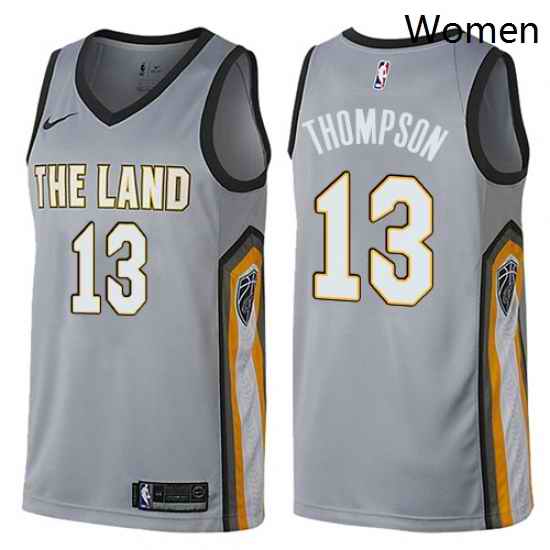 Womens Nike Cleveland Cavaliers 13 Tristan Thompson Swingman Gray NBA Jersey City Edition